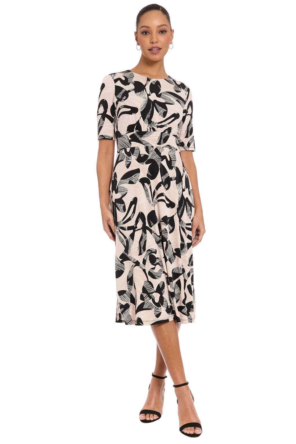 Ayanna Inset Waist Dress in Digital Mosaic