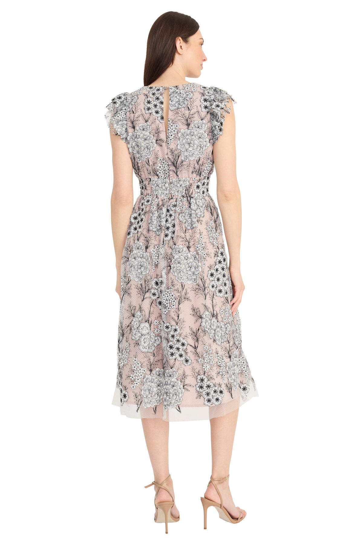 Jemma in Inkwork Embroidered Mesh