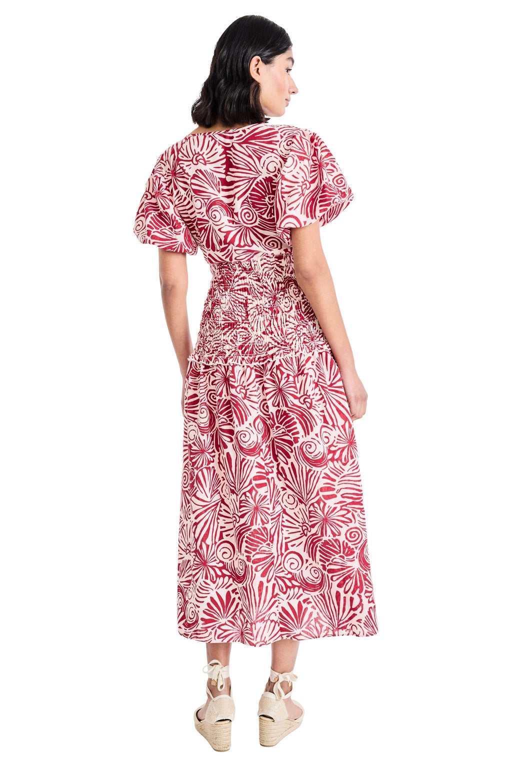 Joseph Smocked Drop Waist Midi - FINAL SALE