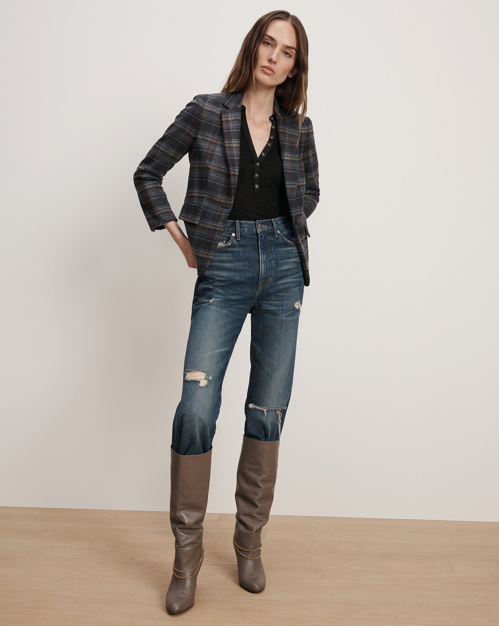 Schoolboy Plaid Dickey Jacket