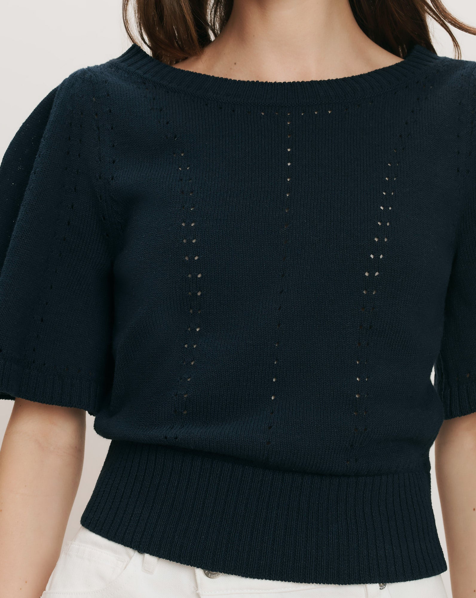 Rhennan Pointelle Knit Top