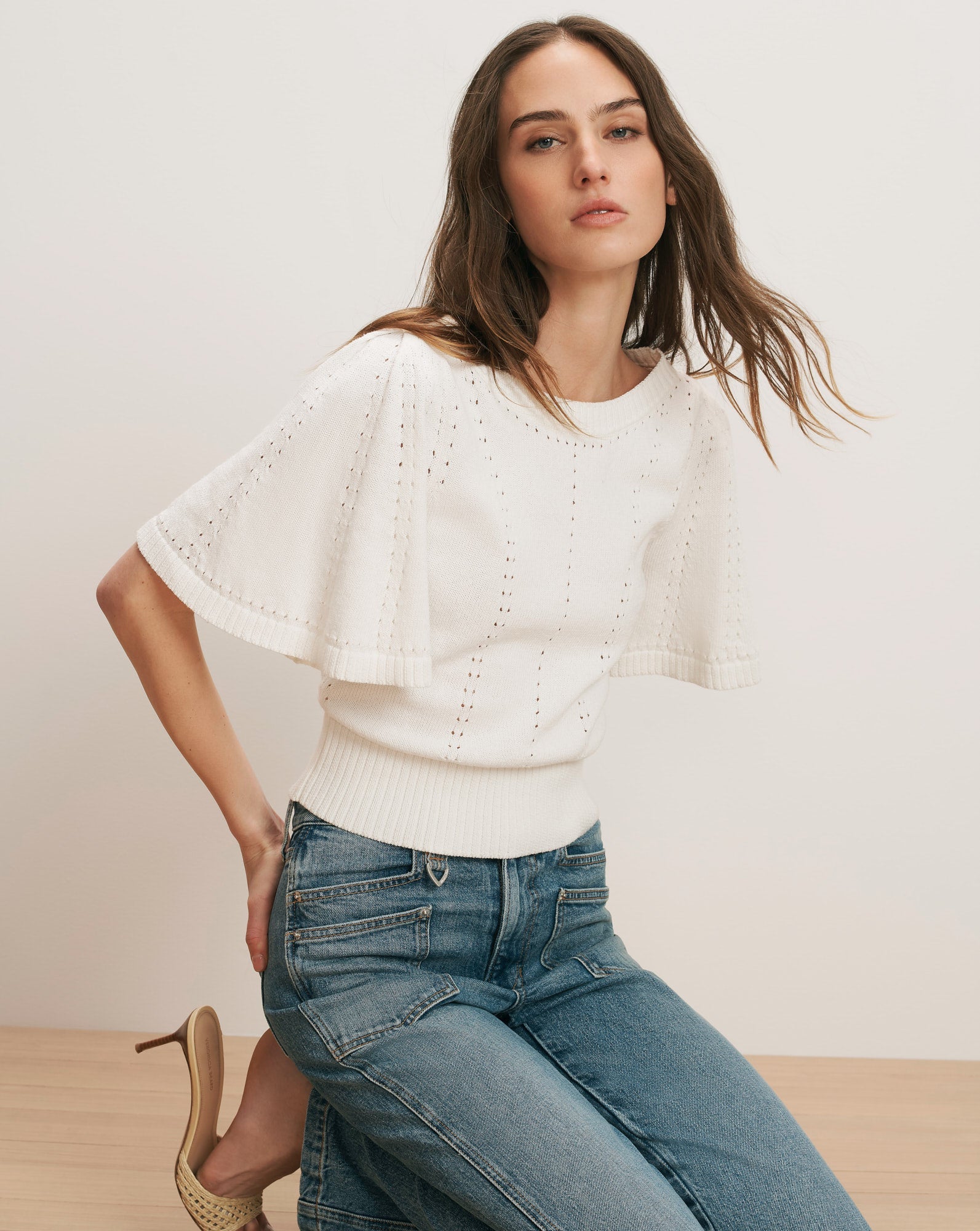 Rhennan Pointelle Knit Top