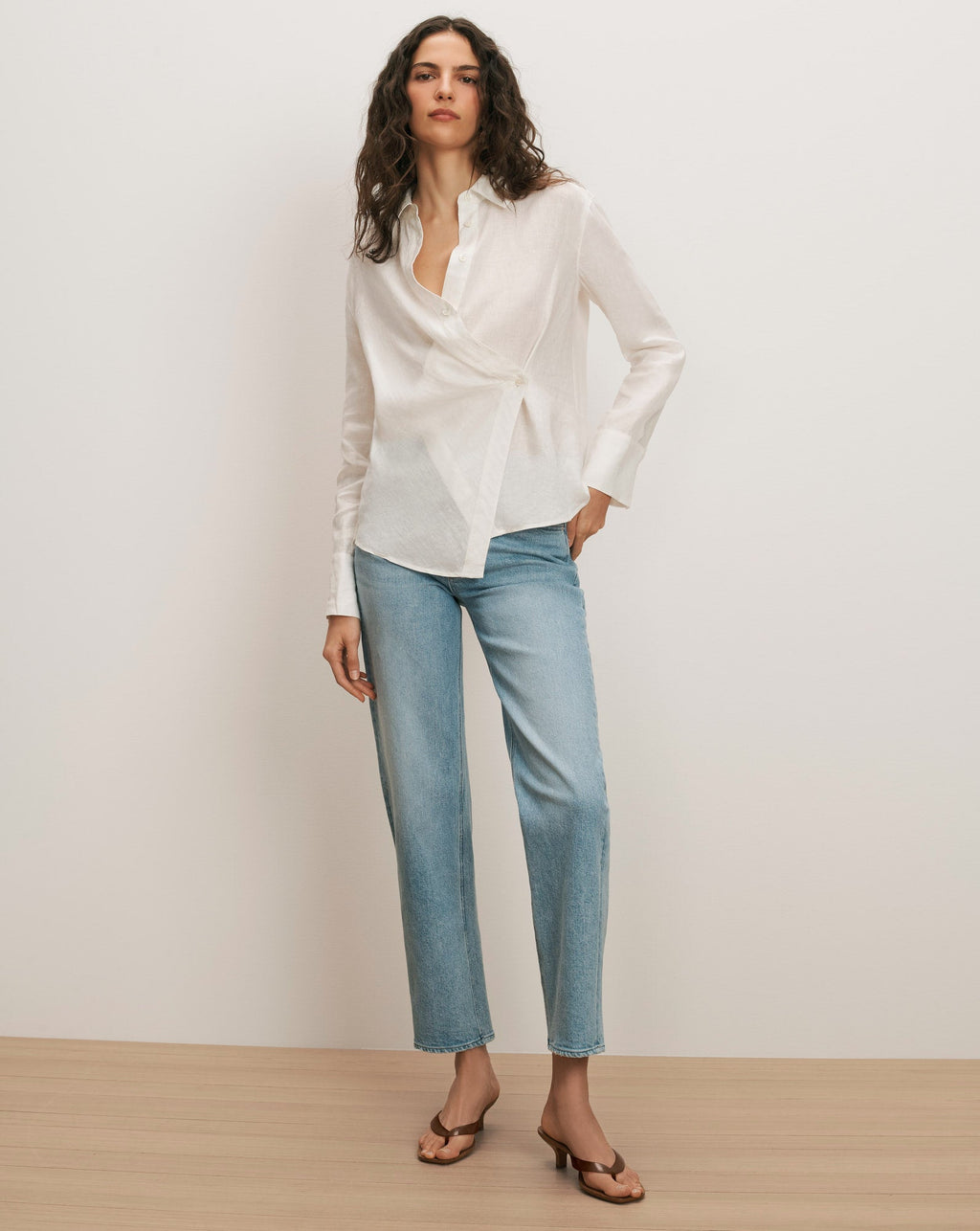 Perezzi Linen Button-Down Shirt