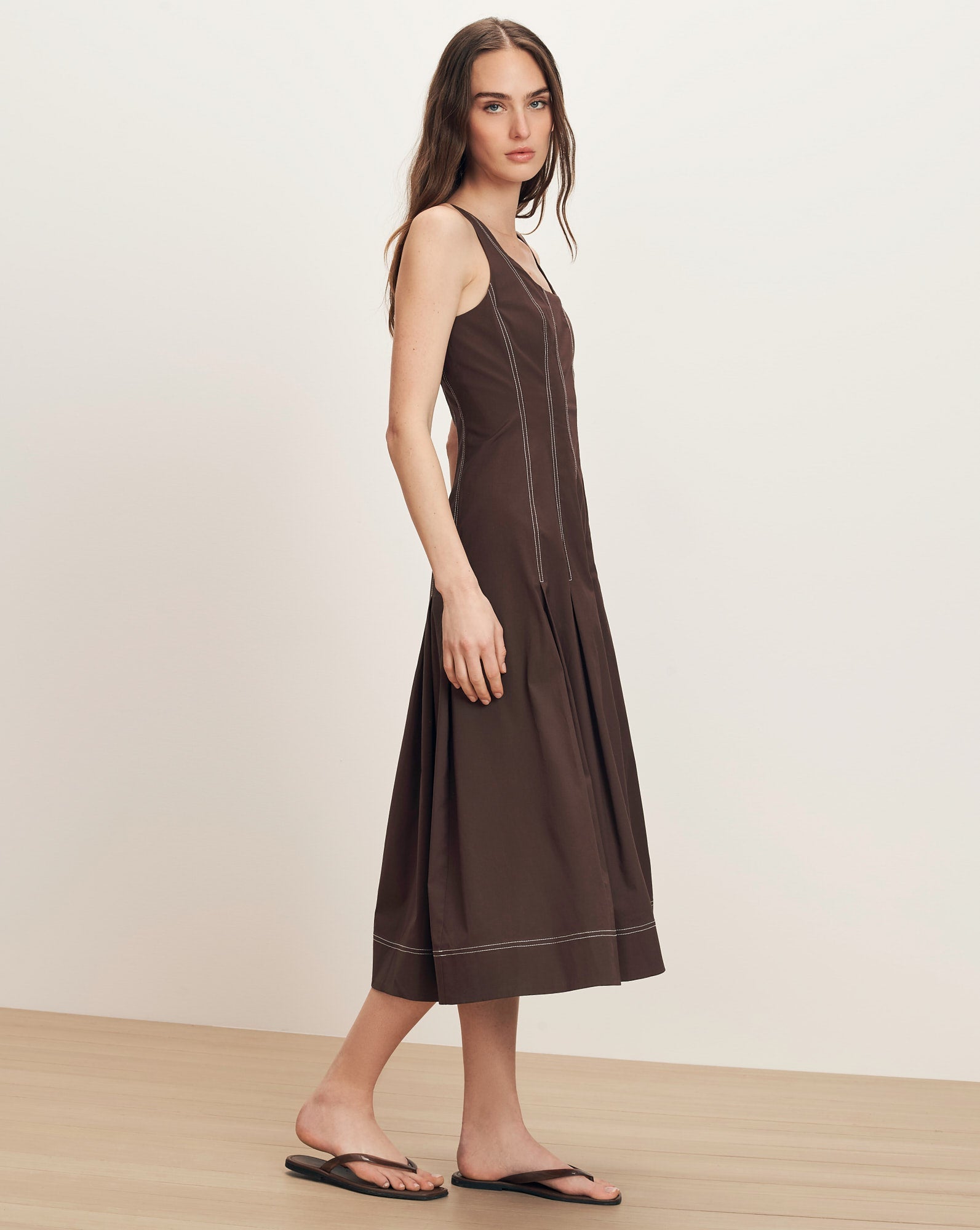 Jolie Cotton Poplin Midi Dress