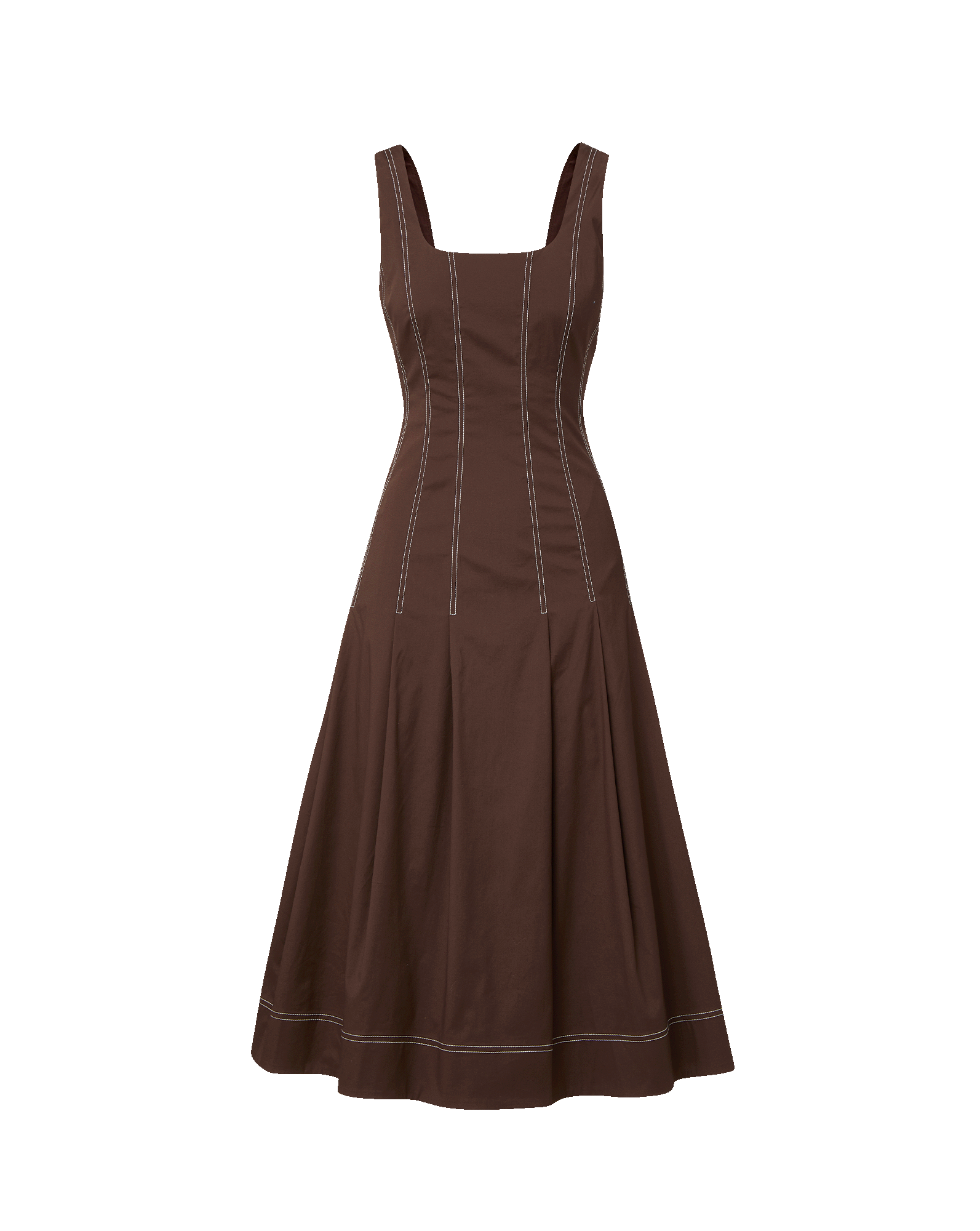 Jolie Cotton Poplin Midi Dress