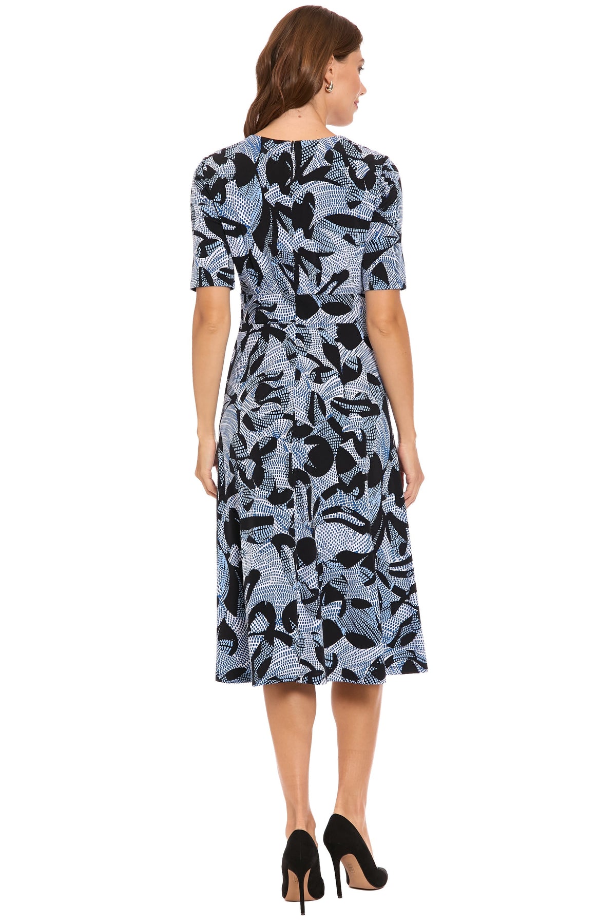 Ayanna Inset Waist Dress in Digital Mosaic