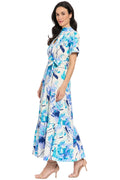 Amilia Flutter Sleeve Belted Tiered Maxi - FINAL SALE
