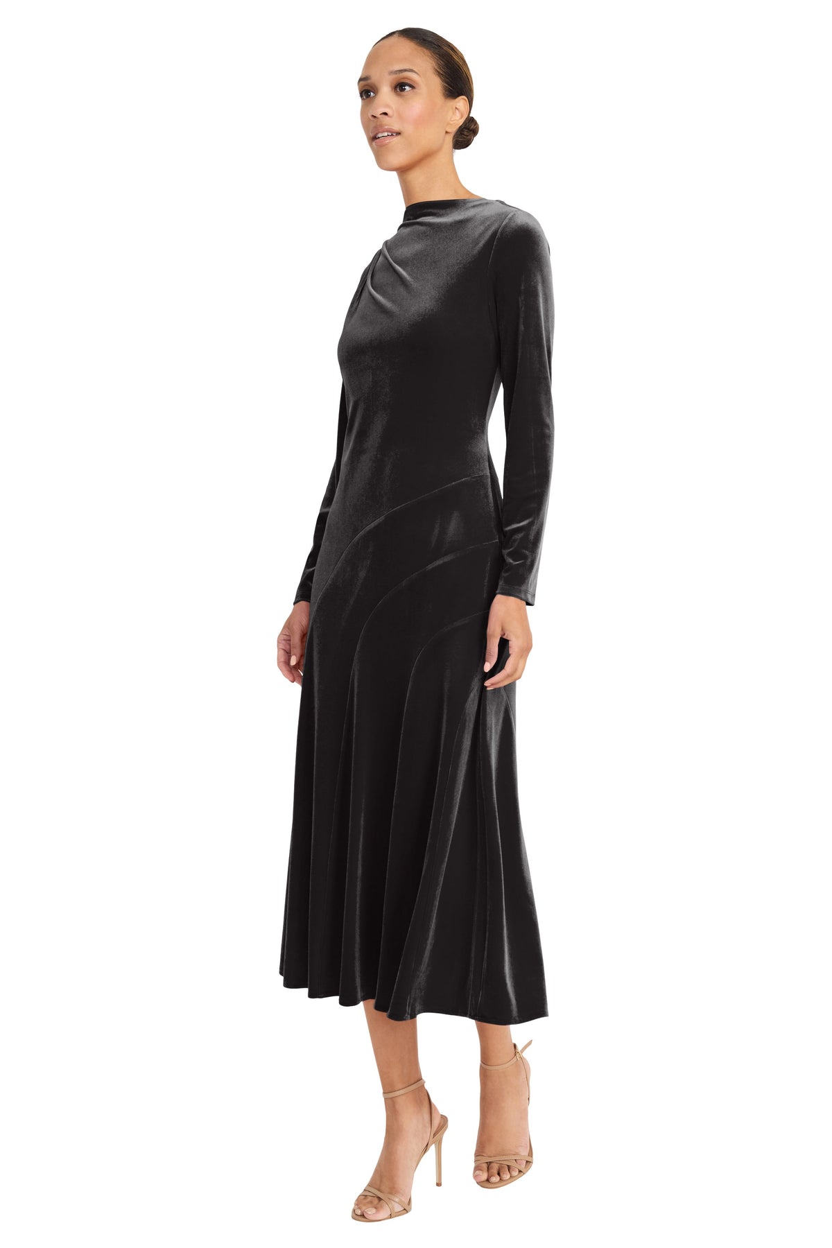 Arina Velvet Empire Midi  Dress - FINAL SALE