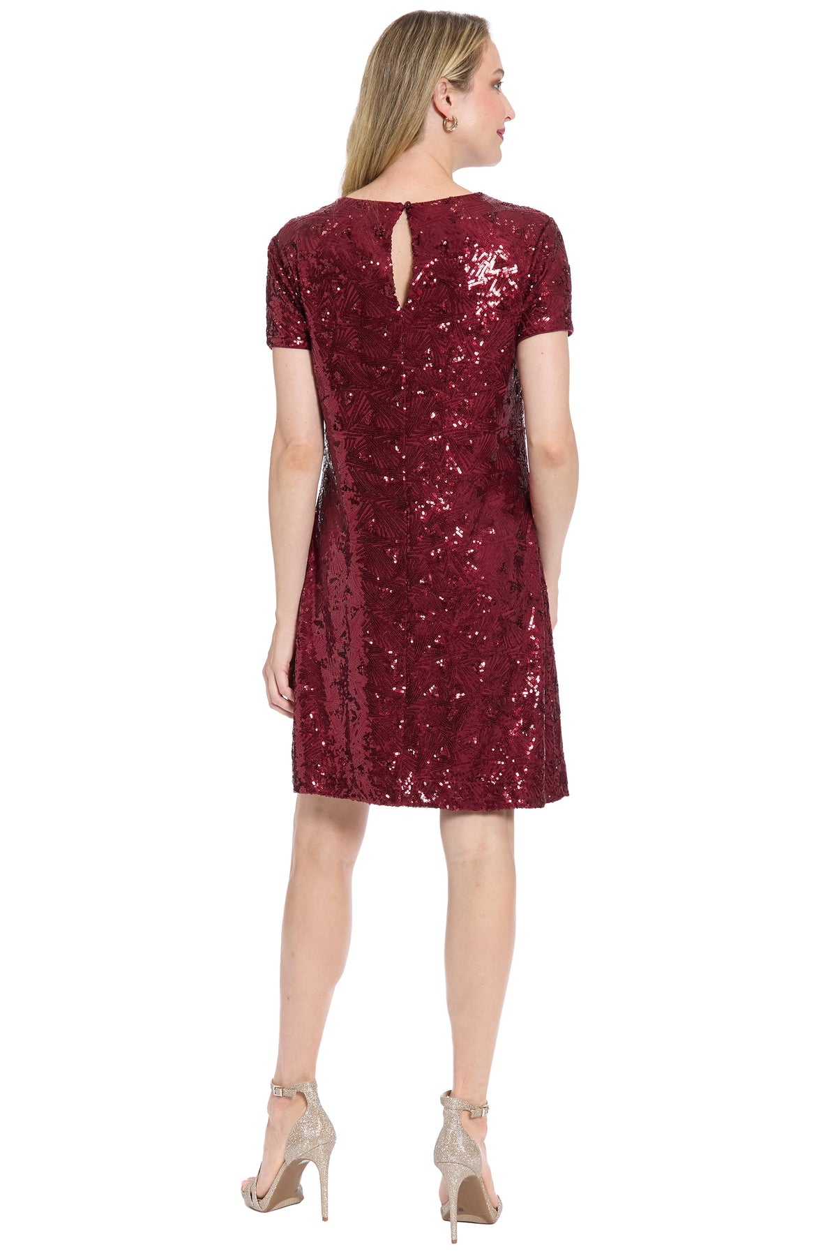 Amada T-Shirt Dress in Geo Sequin