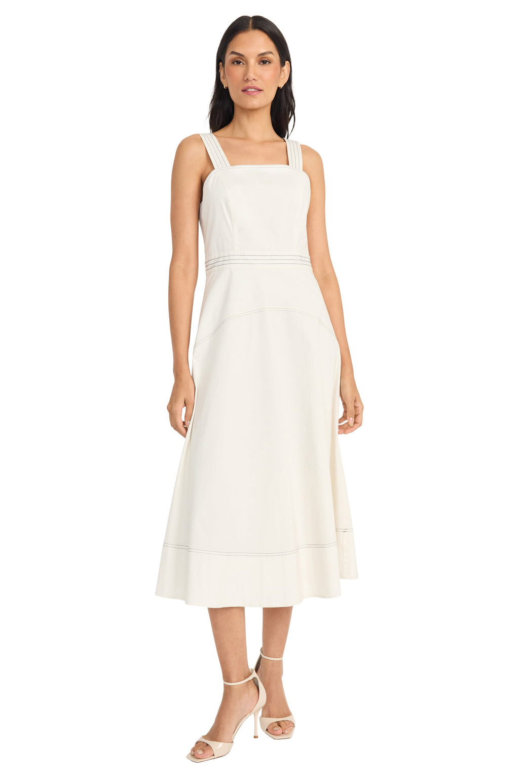 Anika Cotton Topstitch Midi - FINAL SALE