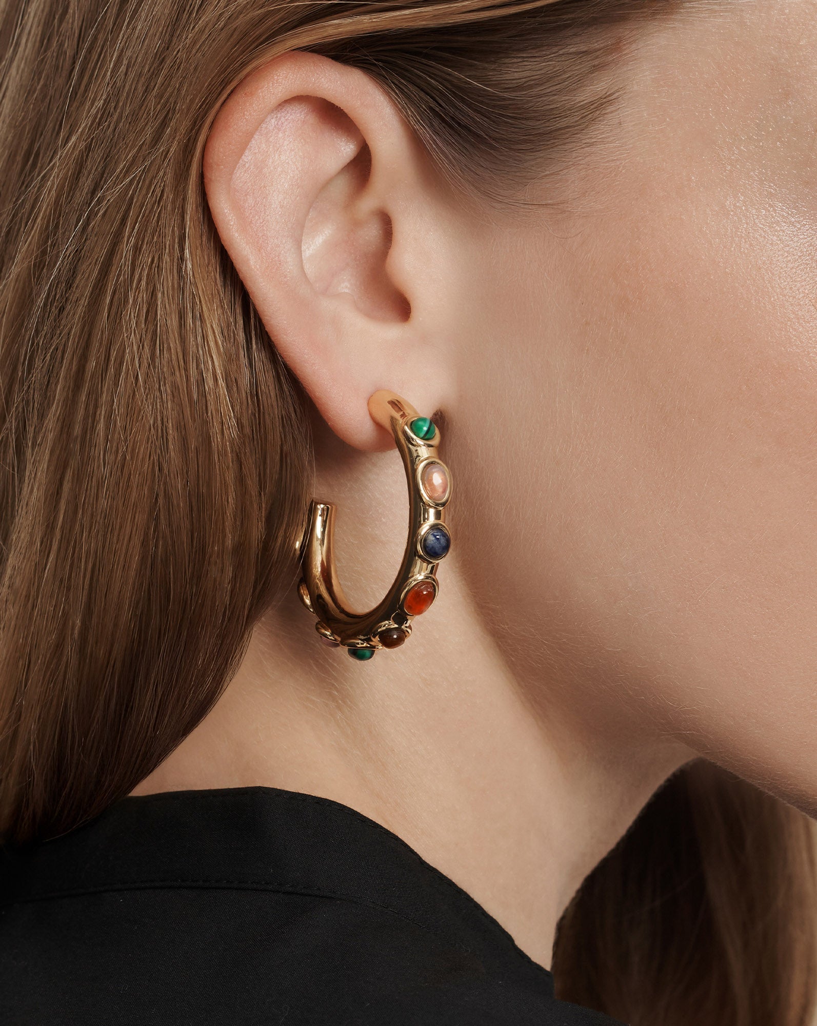 Cabochon Embellished Hoop