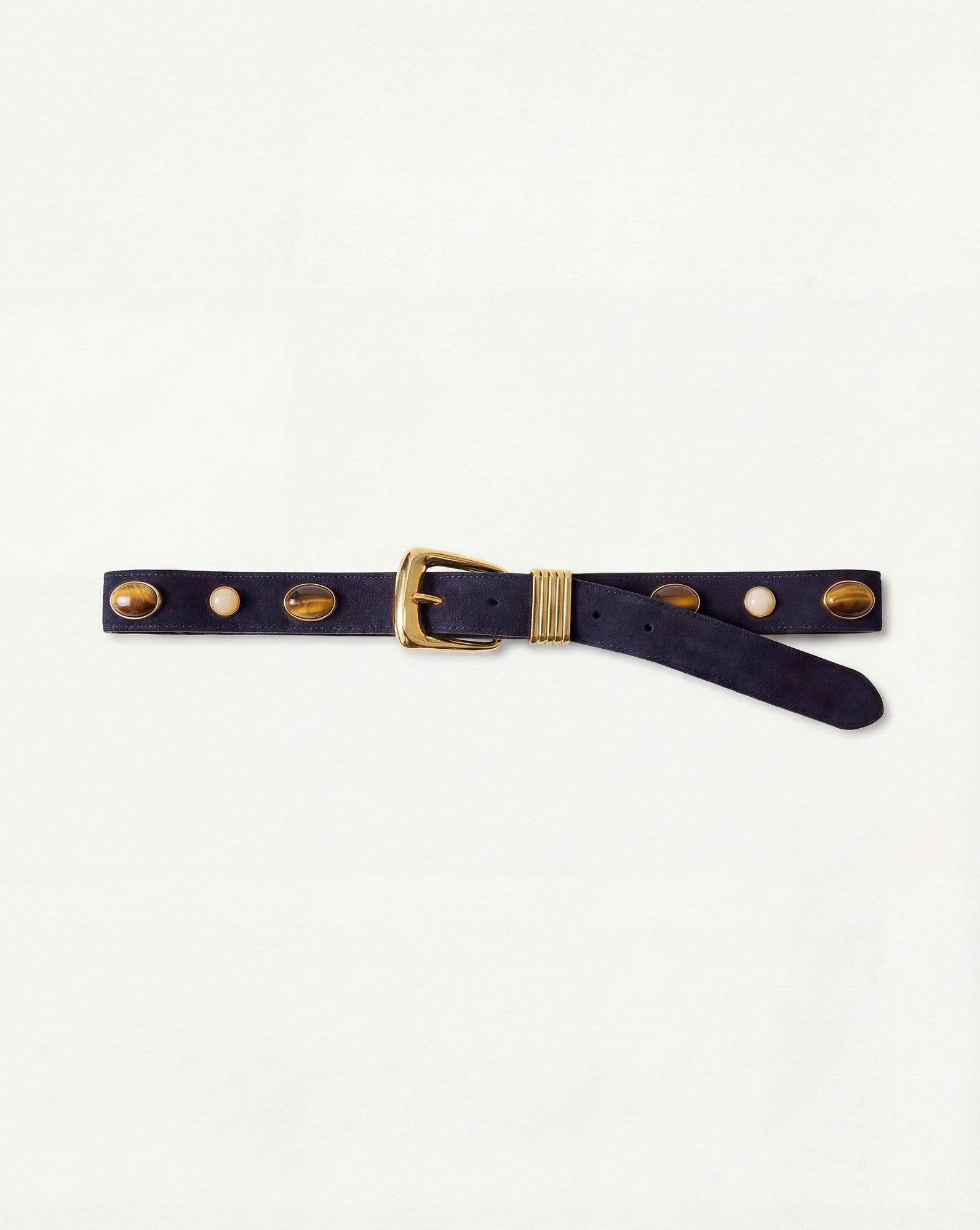 Arch Embellished Suede Belt