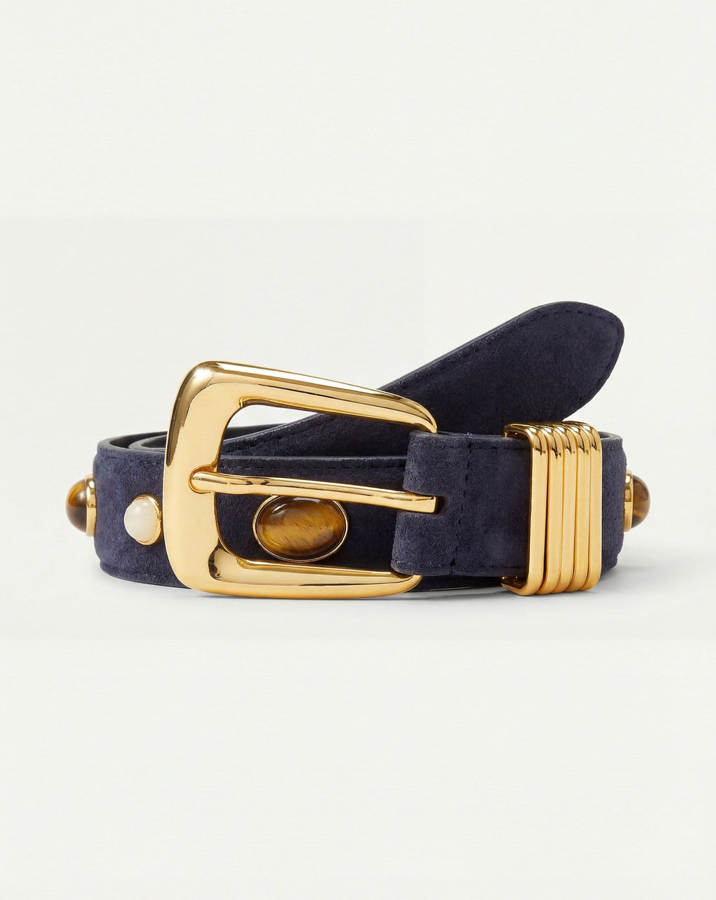 Arch Embellished Suede Belt