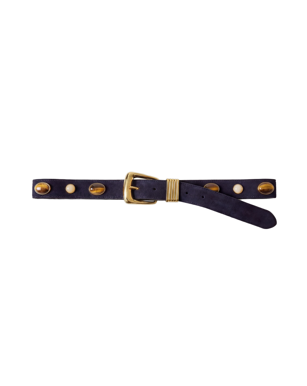 Arch Embellished Suede Belt