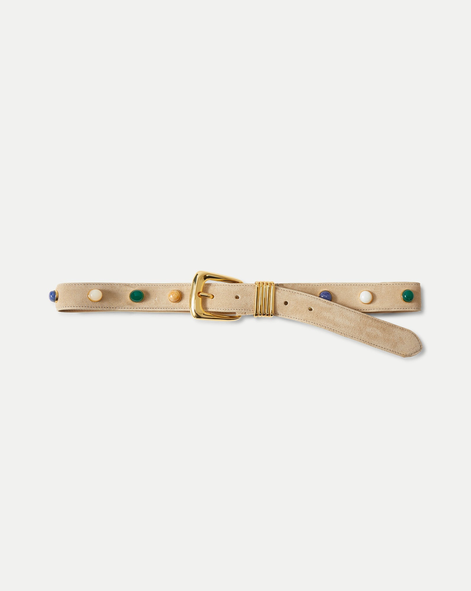 Arch Embellished Suede Belt