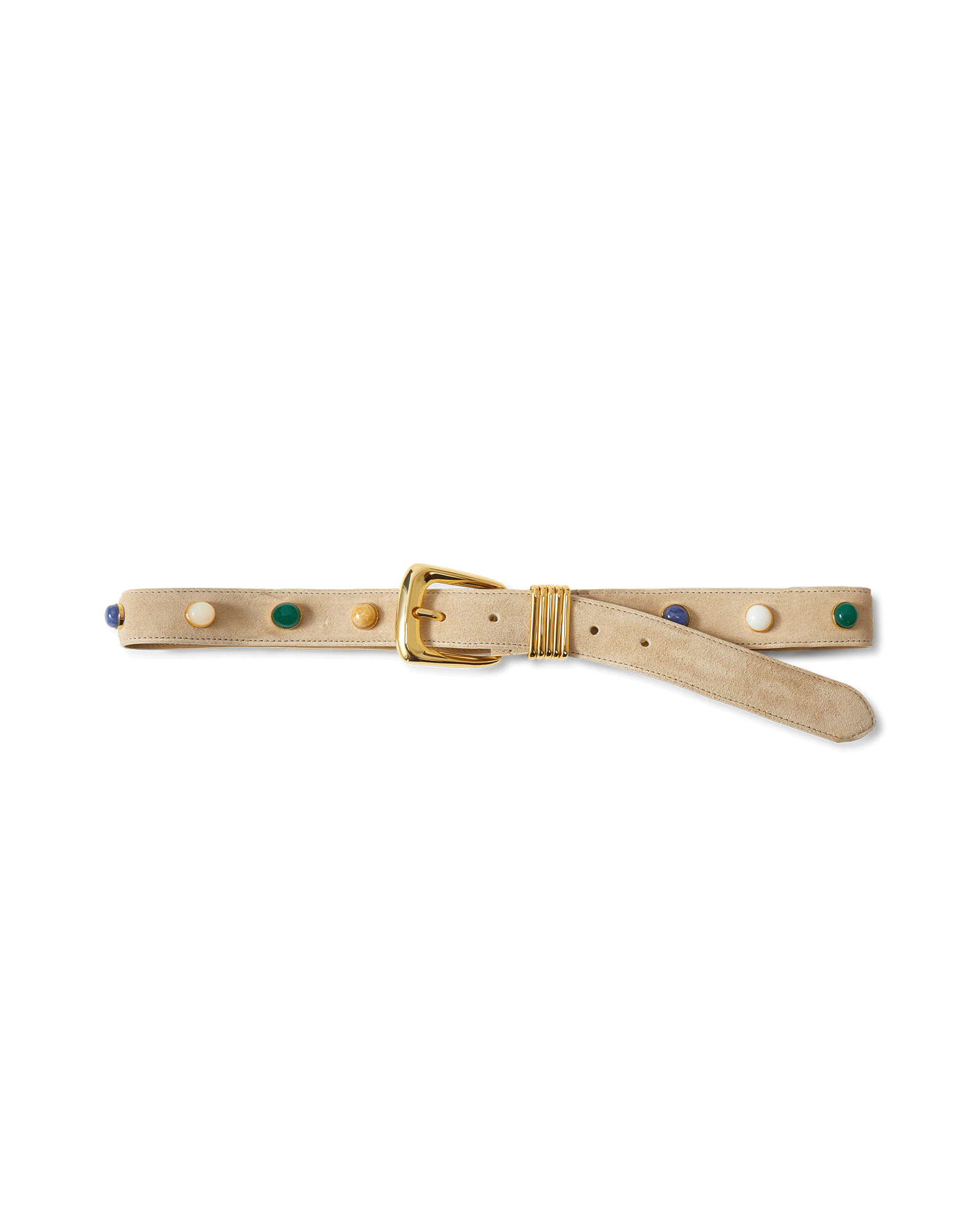Arch Embellished Suede Belt