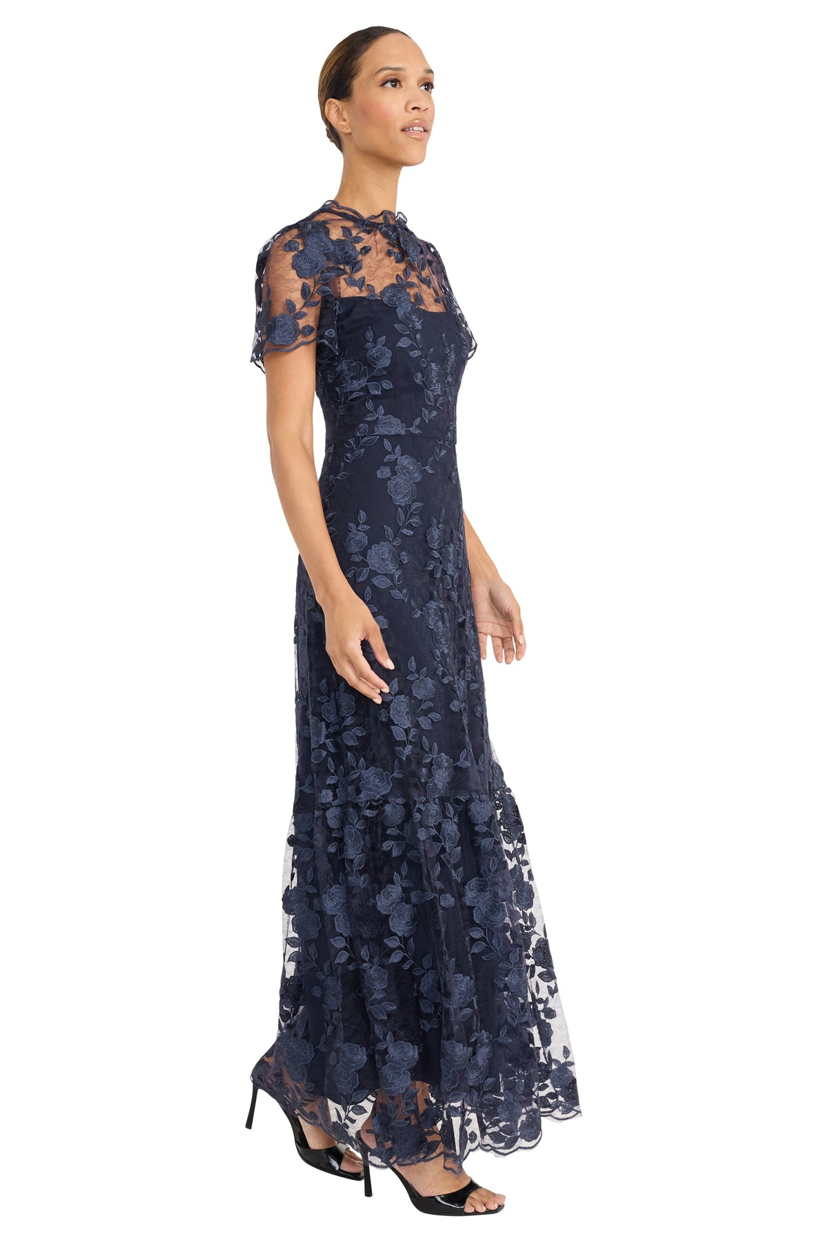 Adelheid Embroidered Lace Gown