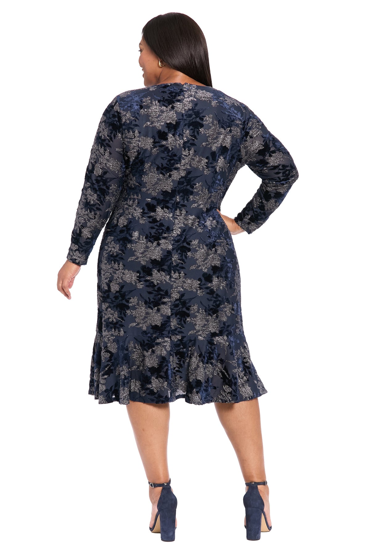 Marlise Shimmering Velvet Faux Wrap Dress - FINAL SALE