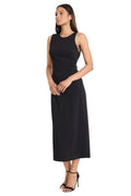 Merve Rhinestone Cut Out Column Sheath