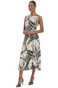 Renatta Sleeveless Midi in Block Ink Geo