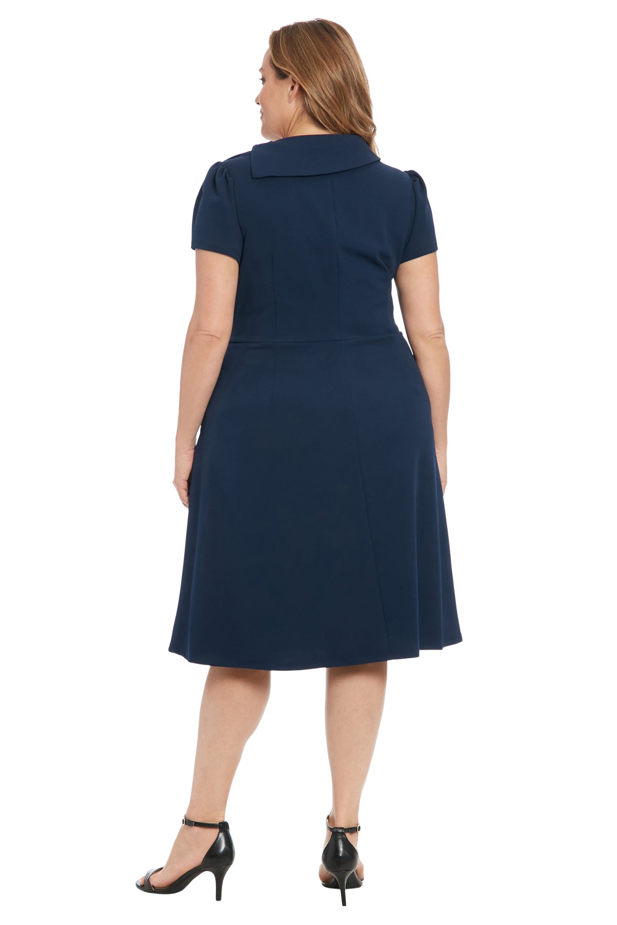 Abby Curve Asymmetrical Collar Dress - FINAL SALE