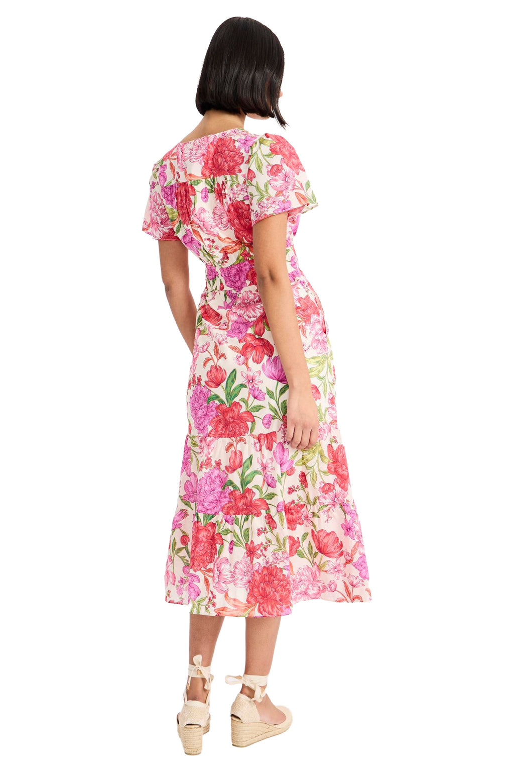 Candiace Cotton Flutter Sleeve Midi