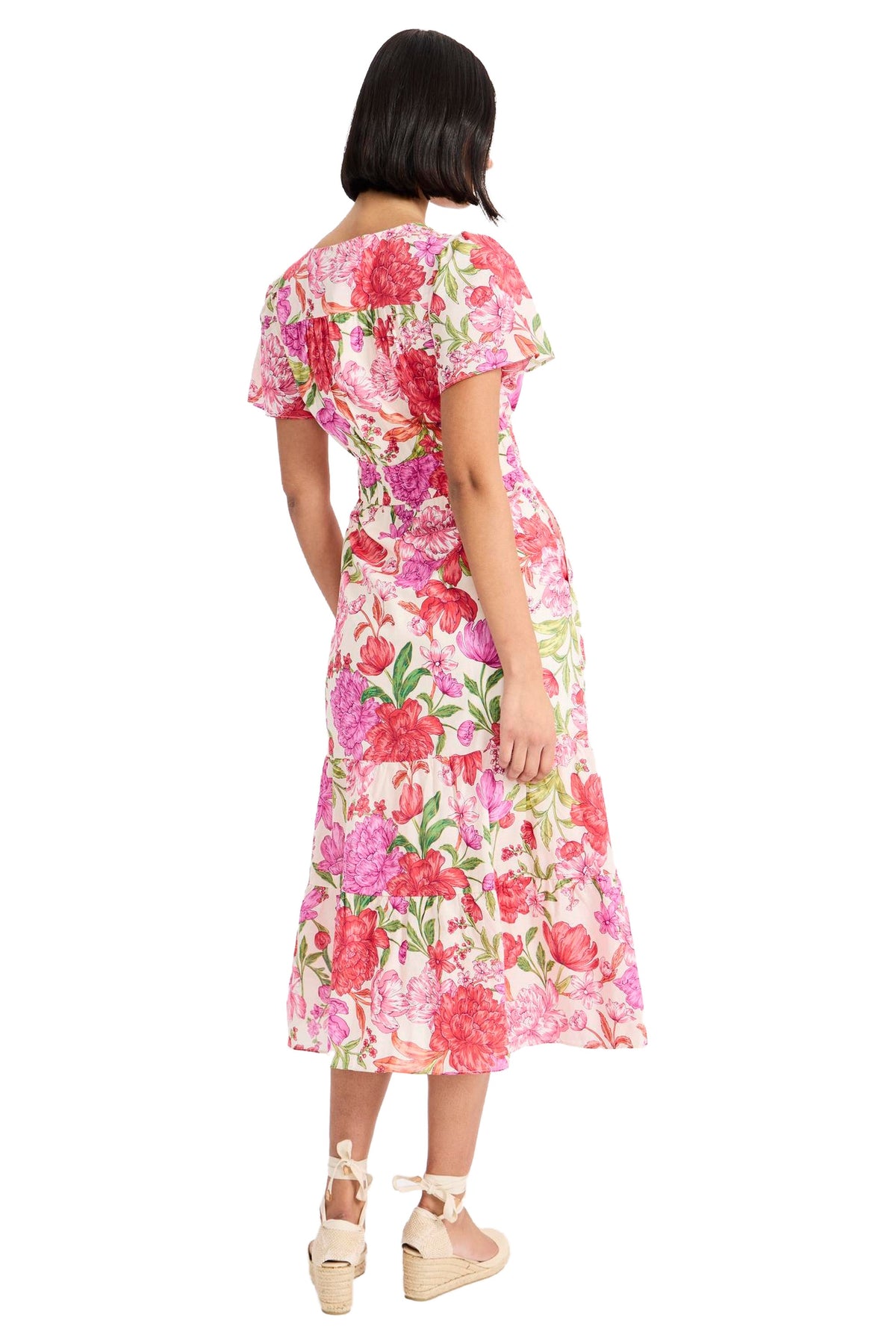Candiace Cotton Flutter Sleeve Midi