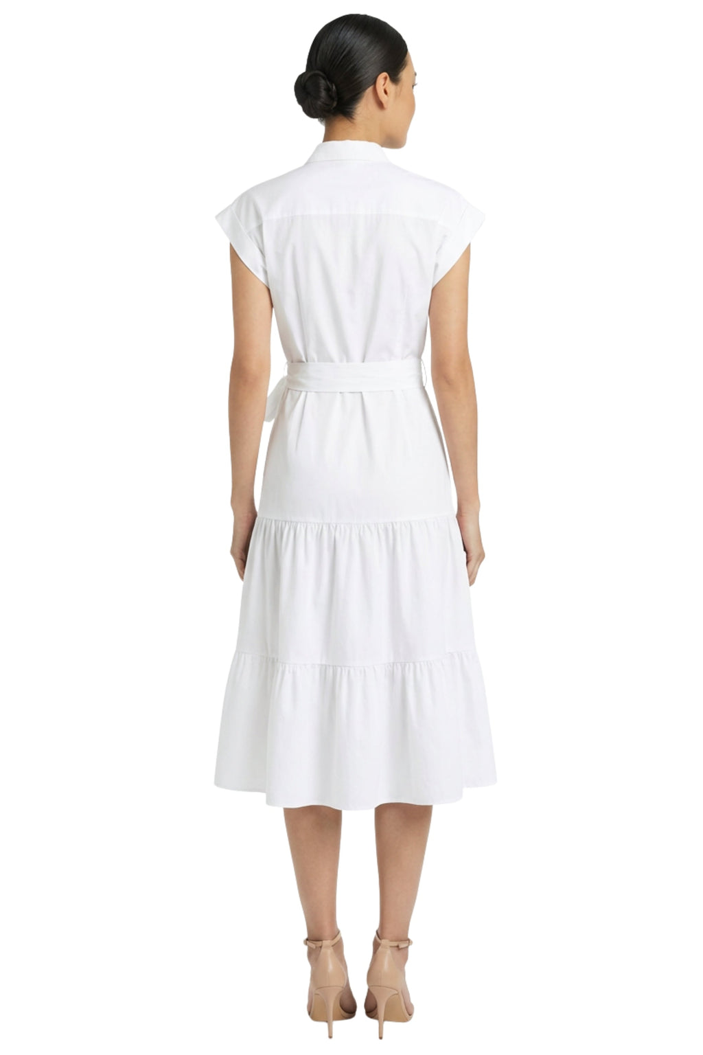 Dorinda Cotton Collared Midi Shirtdress