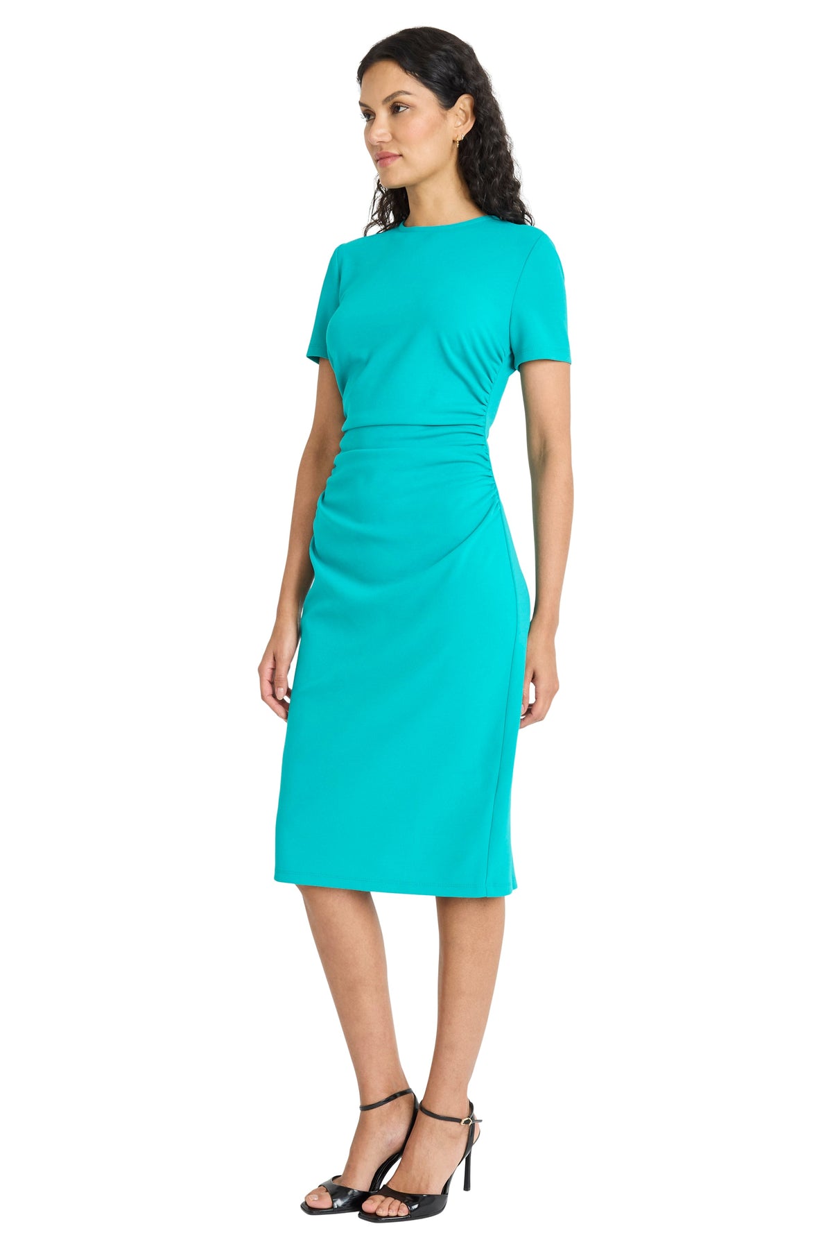 Kina Short Sleeve Sheath Midi Dress