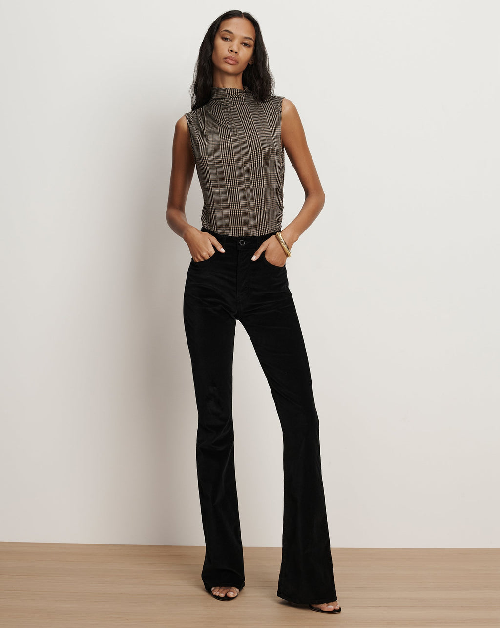 Beverly Velvet Skinny-Flare Pant