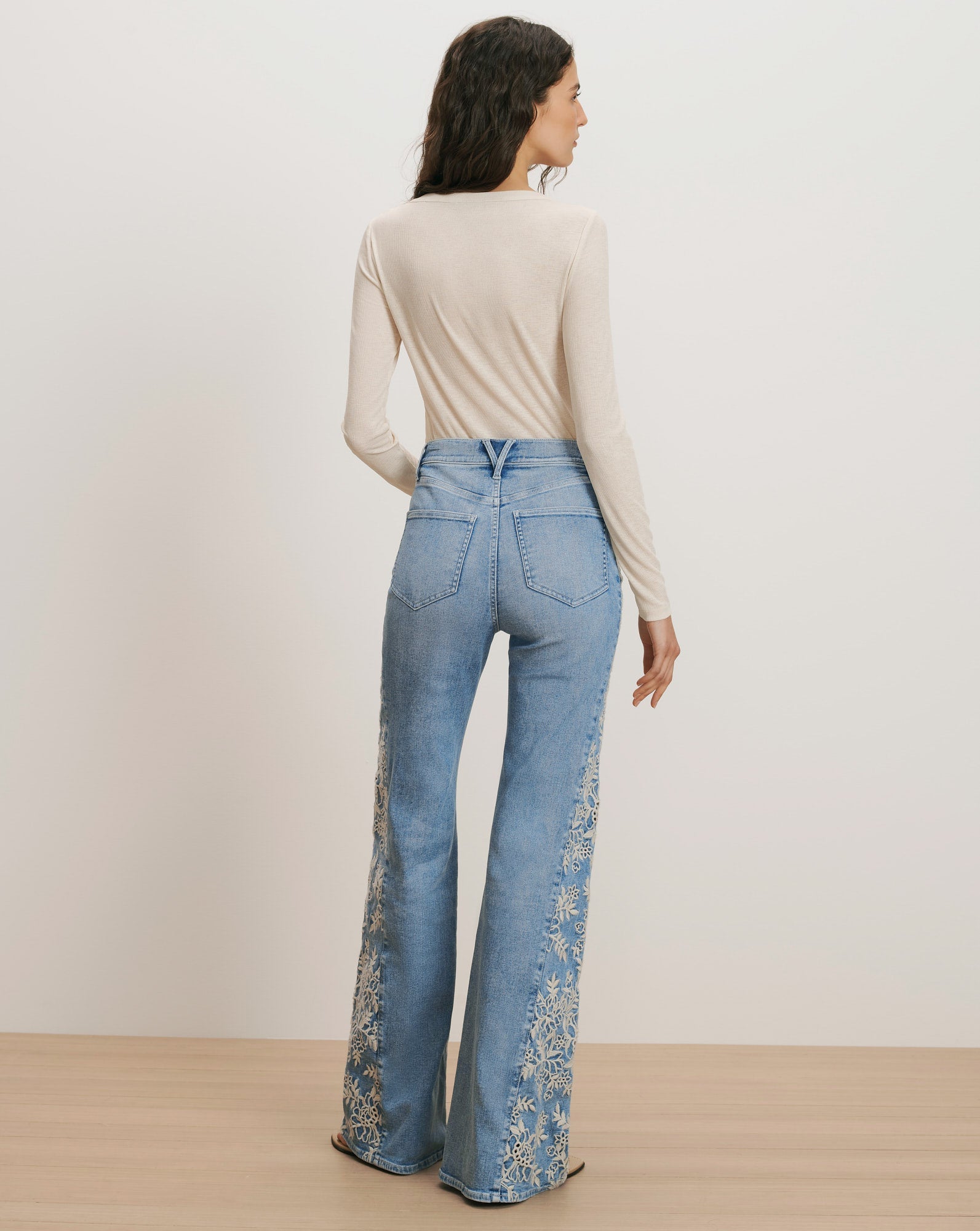 Joplin Embroidered Flare Jean