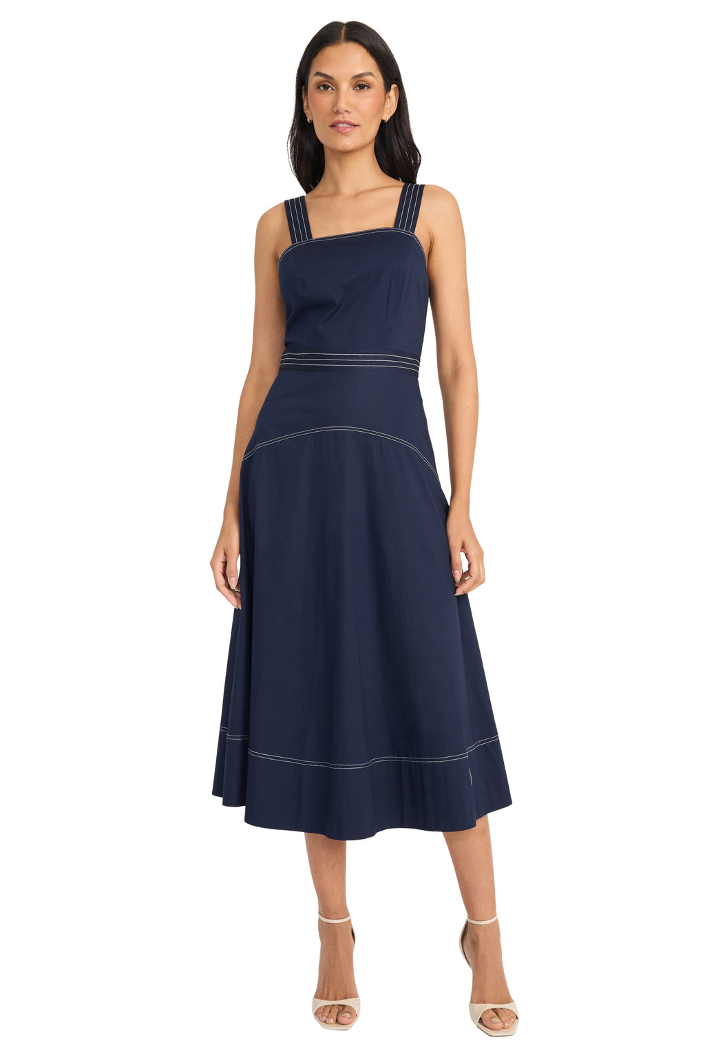 Anika Cotton Topstitch Midi - FINAL SALE