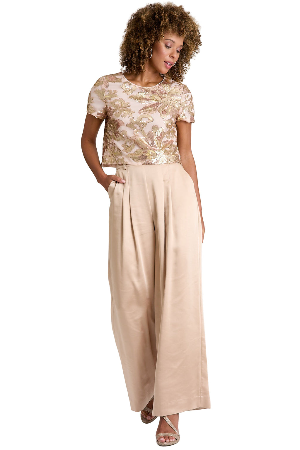 Chelsea Jewel Neck Sequin Top