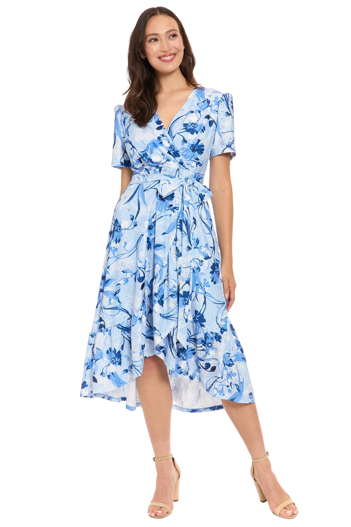 Danixa High Low Ruffle Dress in Enchanted Petals