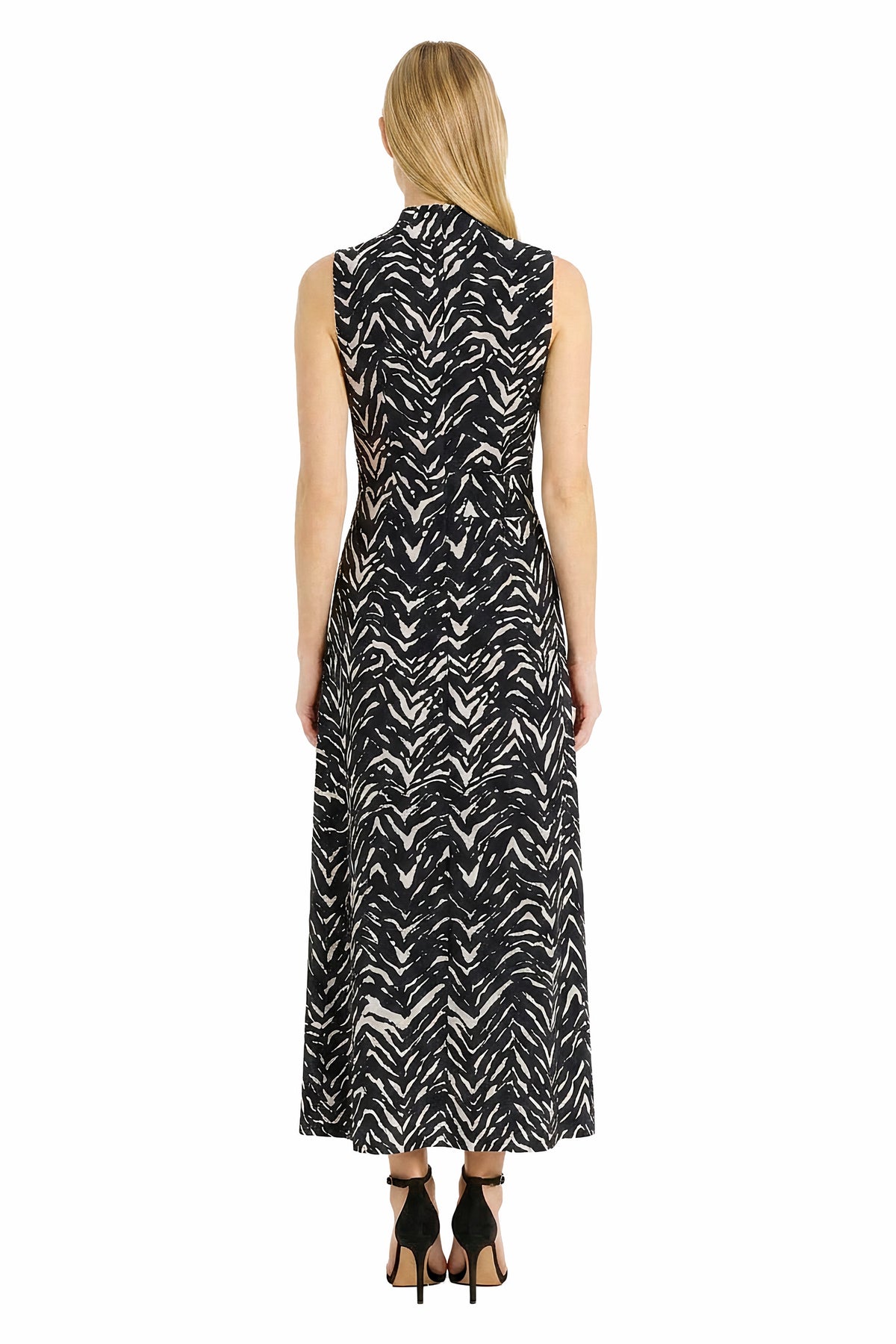 Brigitte Maxi Sleeveless Dress in Inverted Streaks