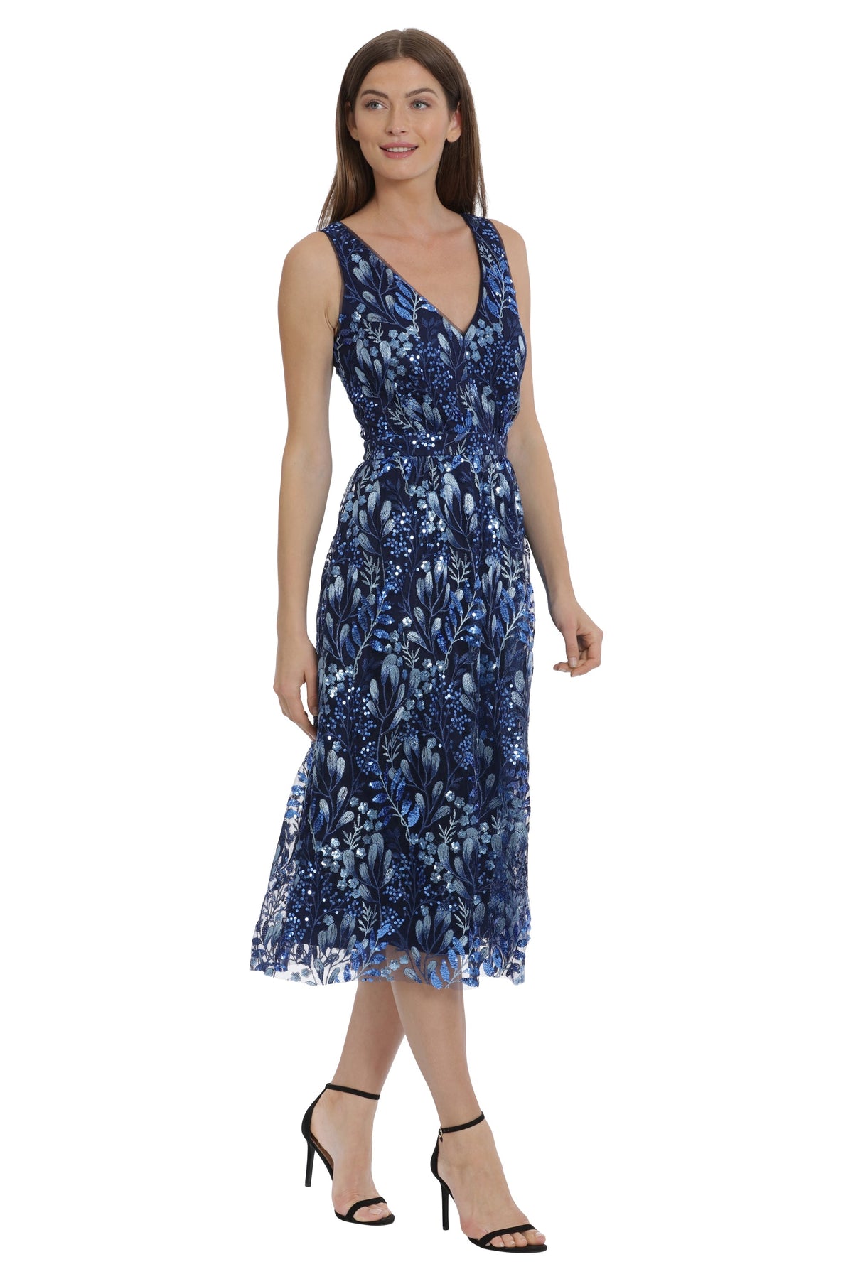 Agnes Embroidered Sequin Fit & Flare