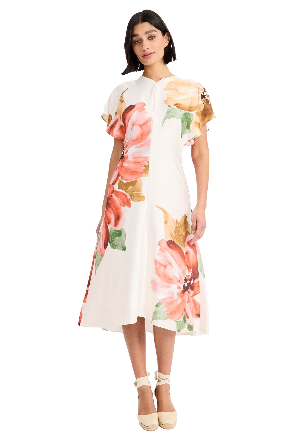 Bree Relaxed Flutter Sleeve Midi Dress - FINAL SALE