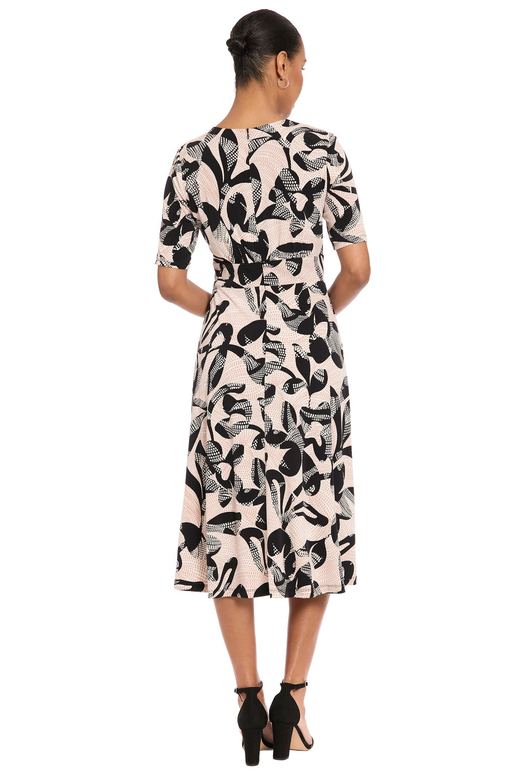 Ayanna Inset Waist Dress in Digital Mosaic