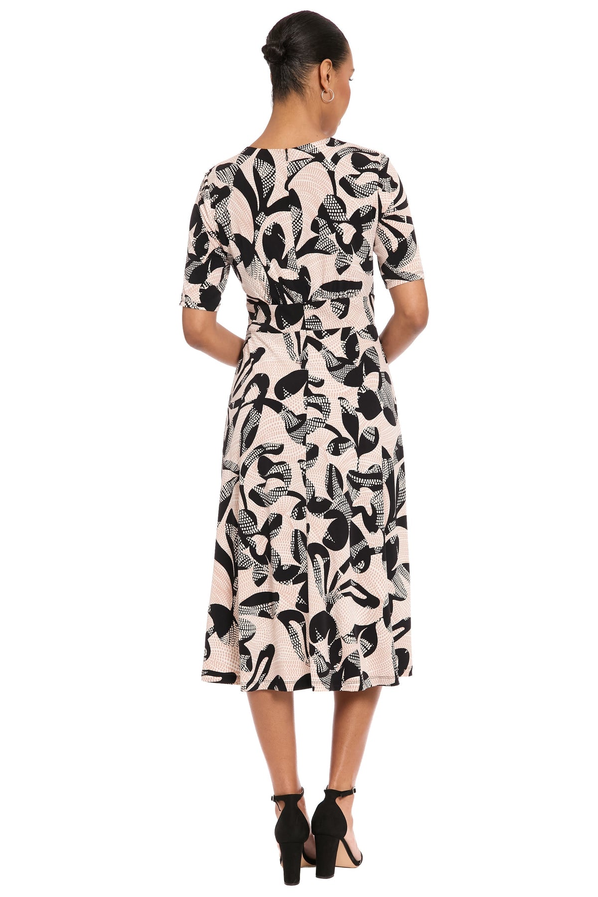 Ayanna Inset Waist Dress in Digital Mosaic
