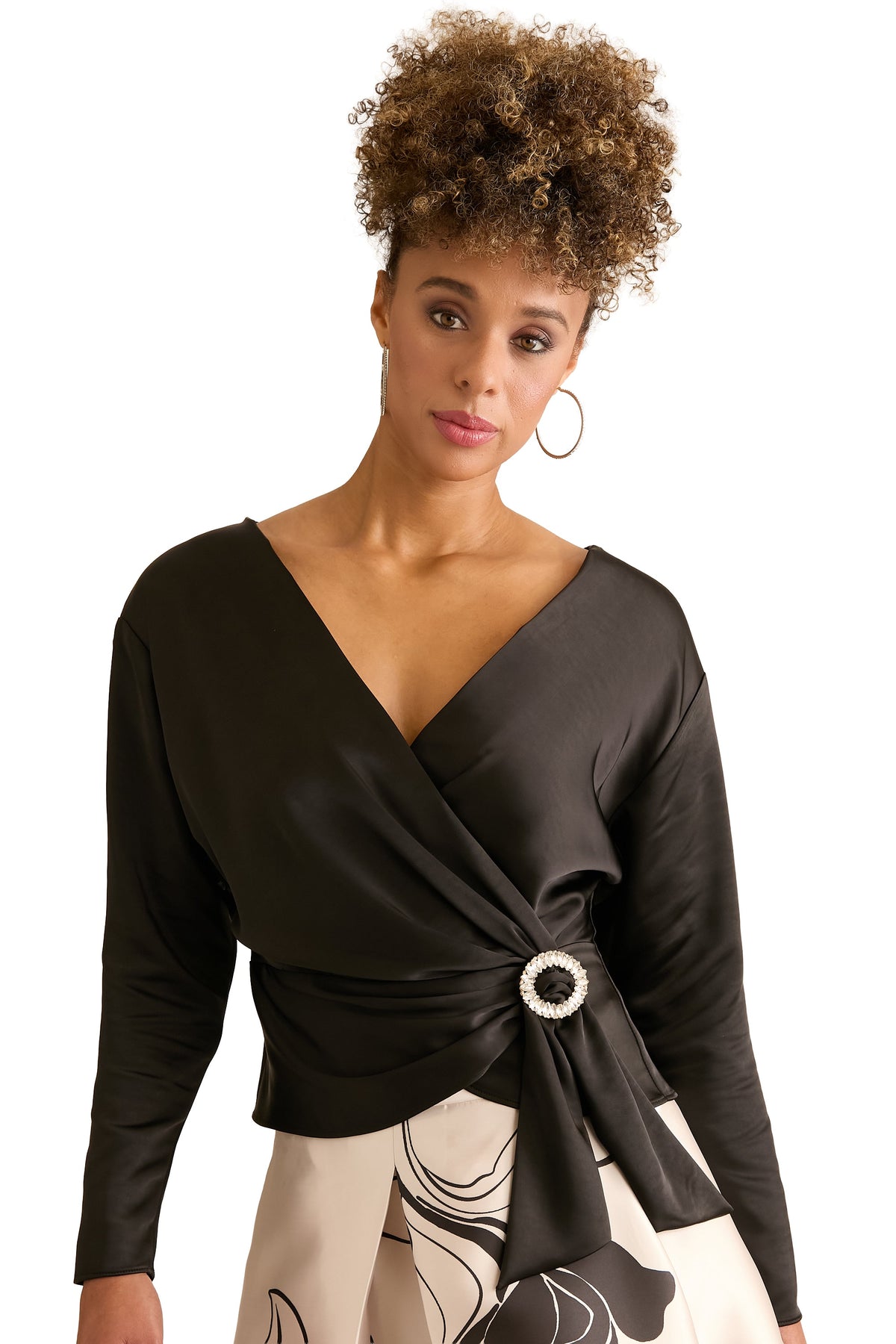 Elms Long Sleeve Wrap Top