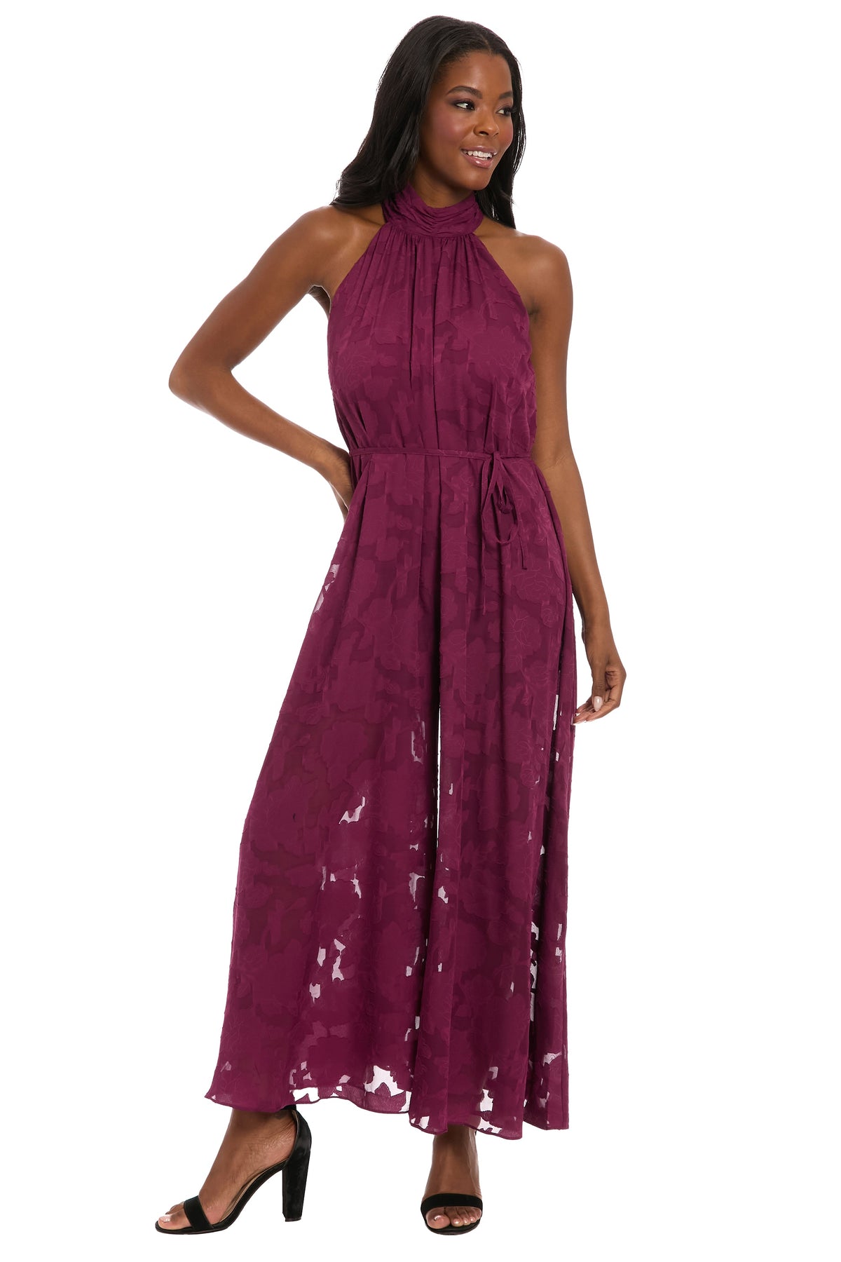 Godiva Jumpsuit in Leaf Jacquard - FINAL SALE