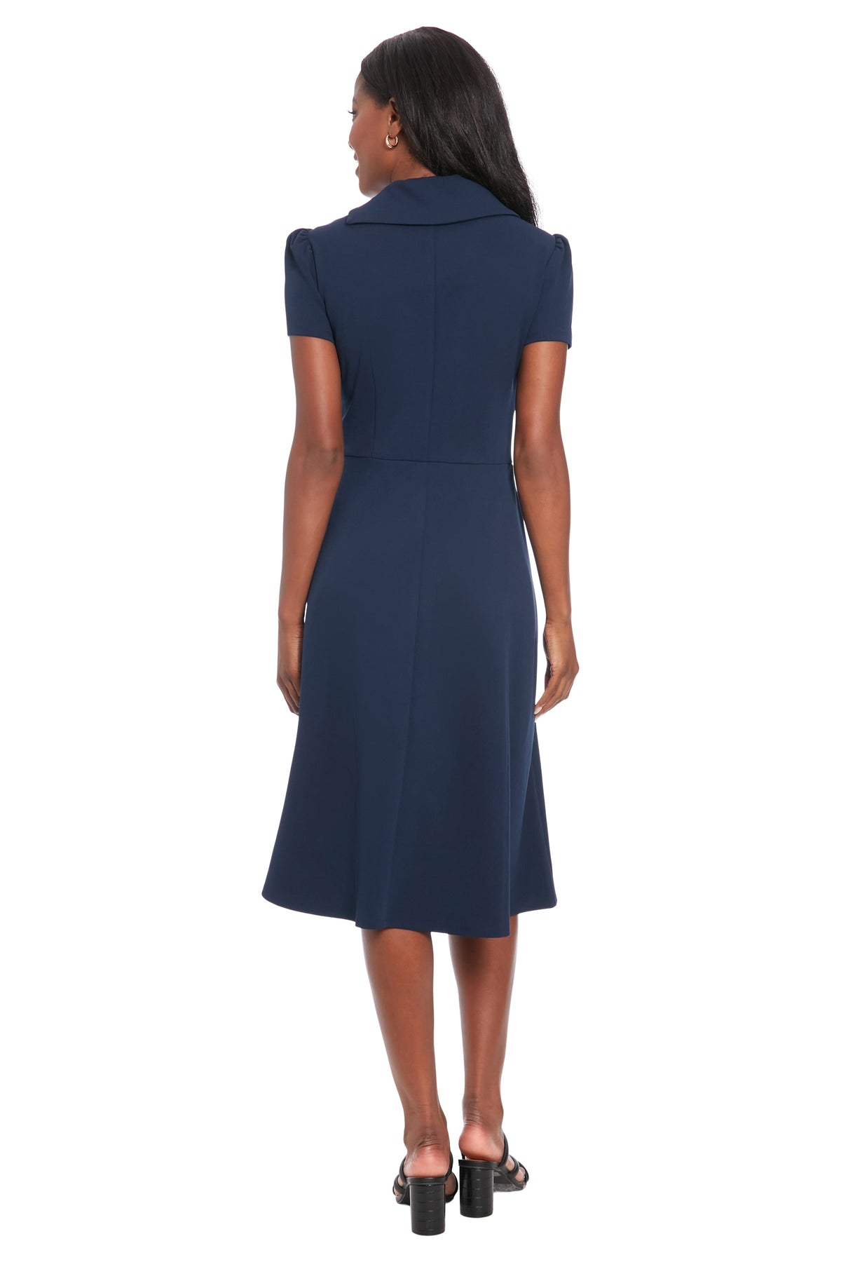 Abby Curve Asymmetrical Collar Dress - FINAL SALE