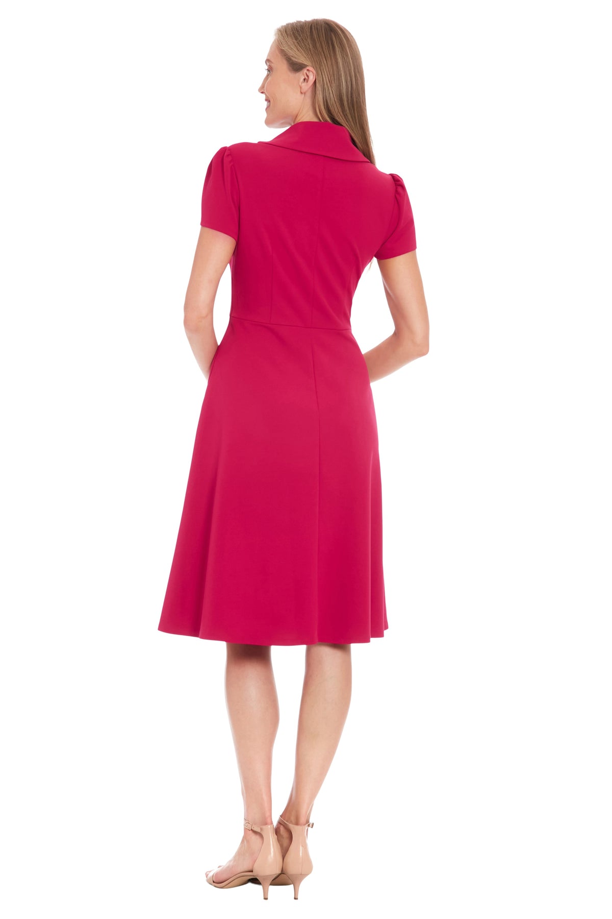 Abby Curve Asymmetrical Collar Dress - FINAL SALE