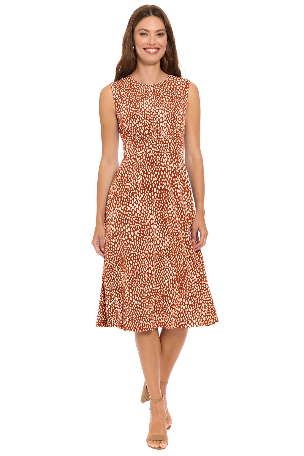 Kirby Inset Waist Dress in Mini Tear Drops