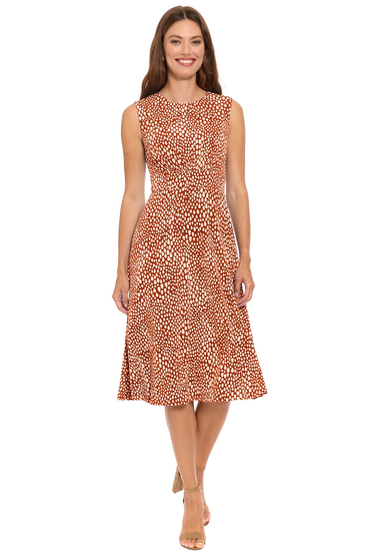 Kirby Inset Waist Dress in Mini Tear Drops