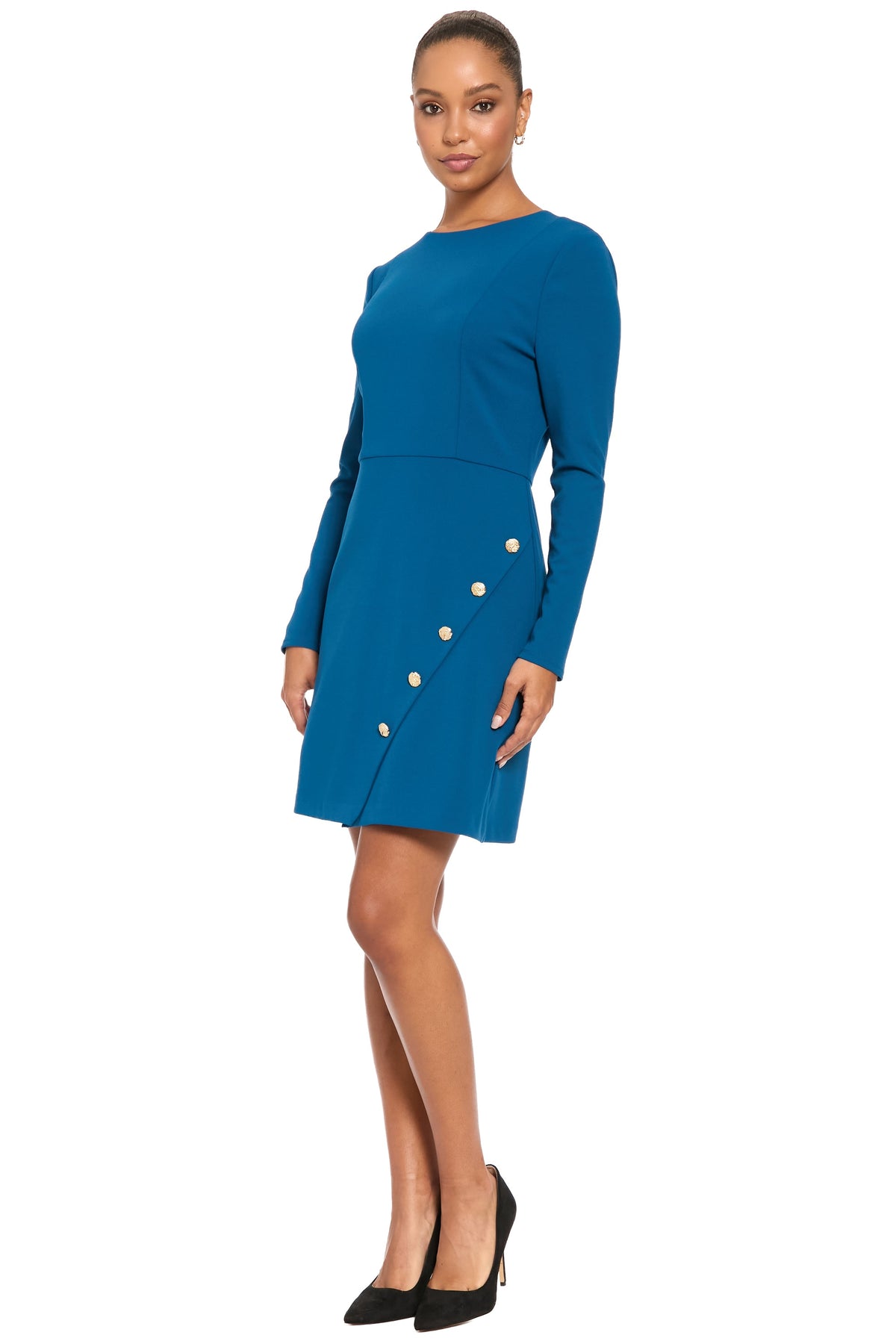 Greer Long Sleeve Faux Button Skirt