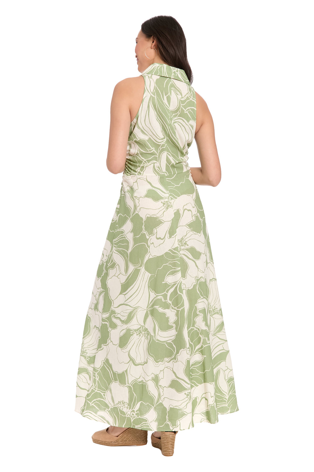 Mathilda Sleeveless Shirtdress in Linen Rayon