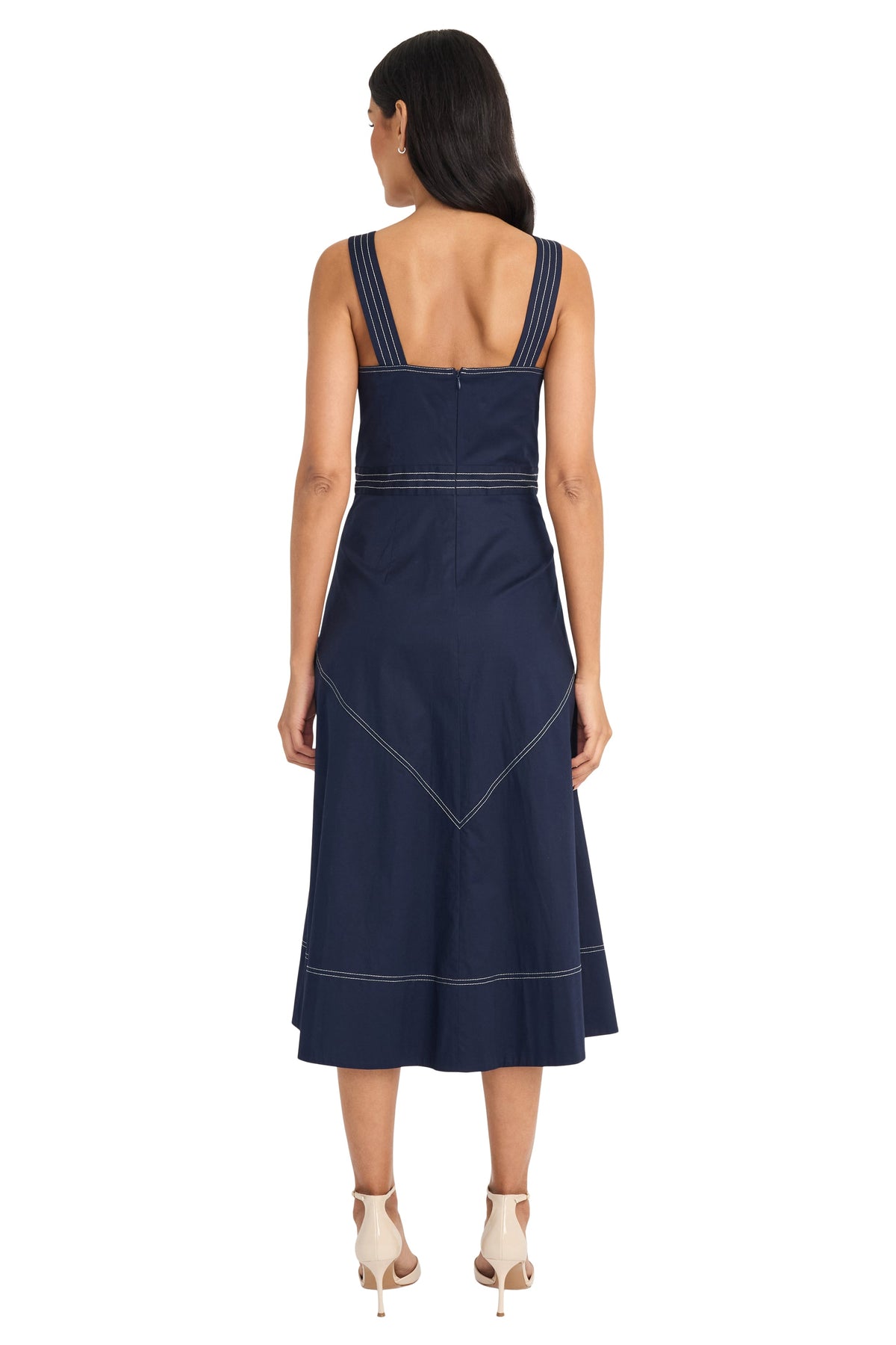 Anika Cotton Topstitch Midi - FINAL SALE