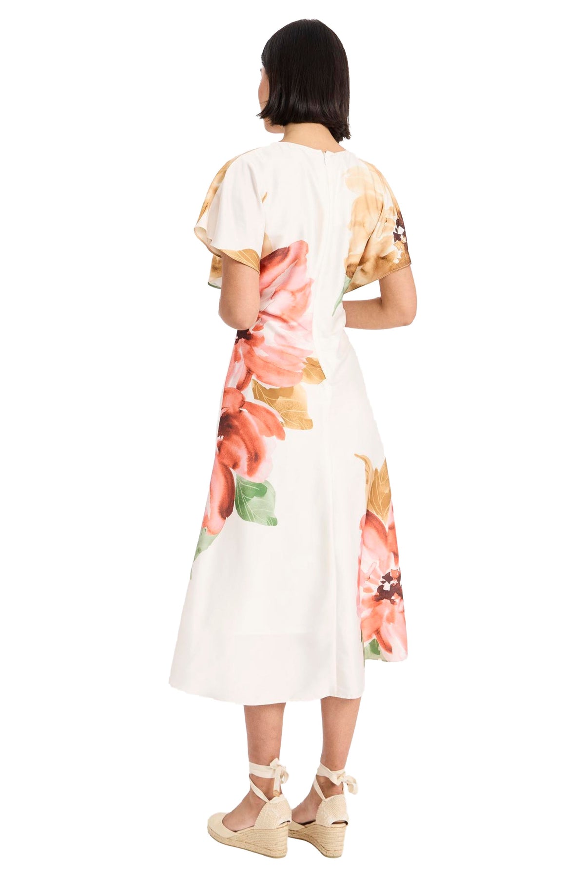 Bree Relaxed Flutter Sleeve Midi Dress - FINAL SALE