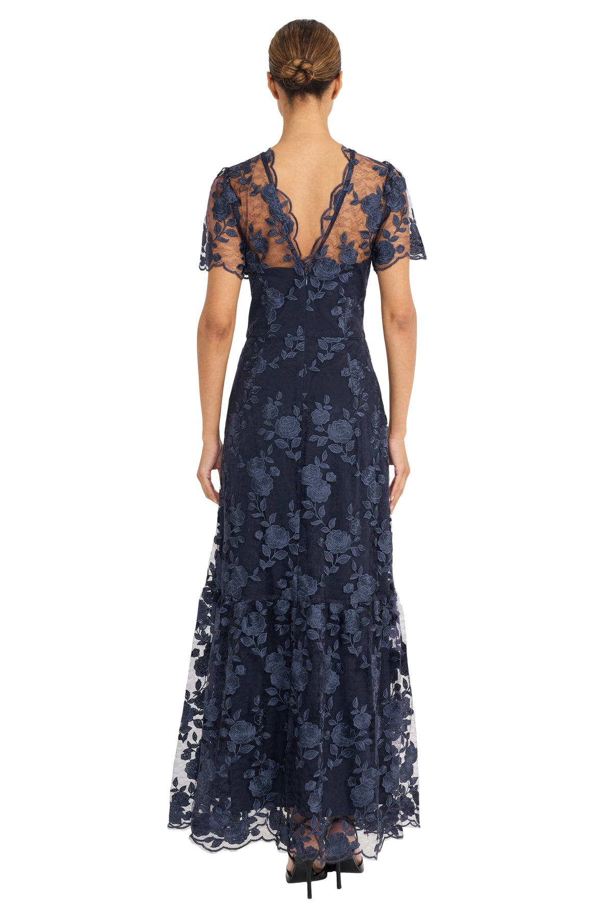 Adelheid Embroidered Lace Gown